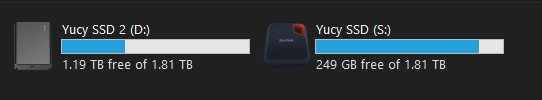 Yucy42's tweet photo. Being able to change my SSD icons to how they look irl is so cool. https://t.co/GdUvsV0q9w