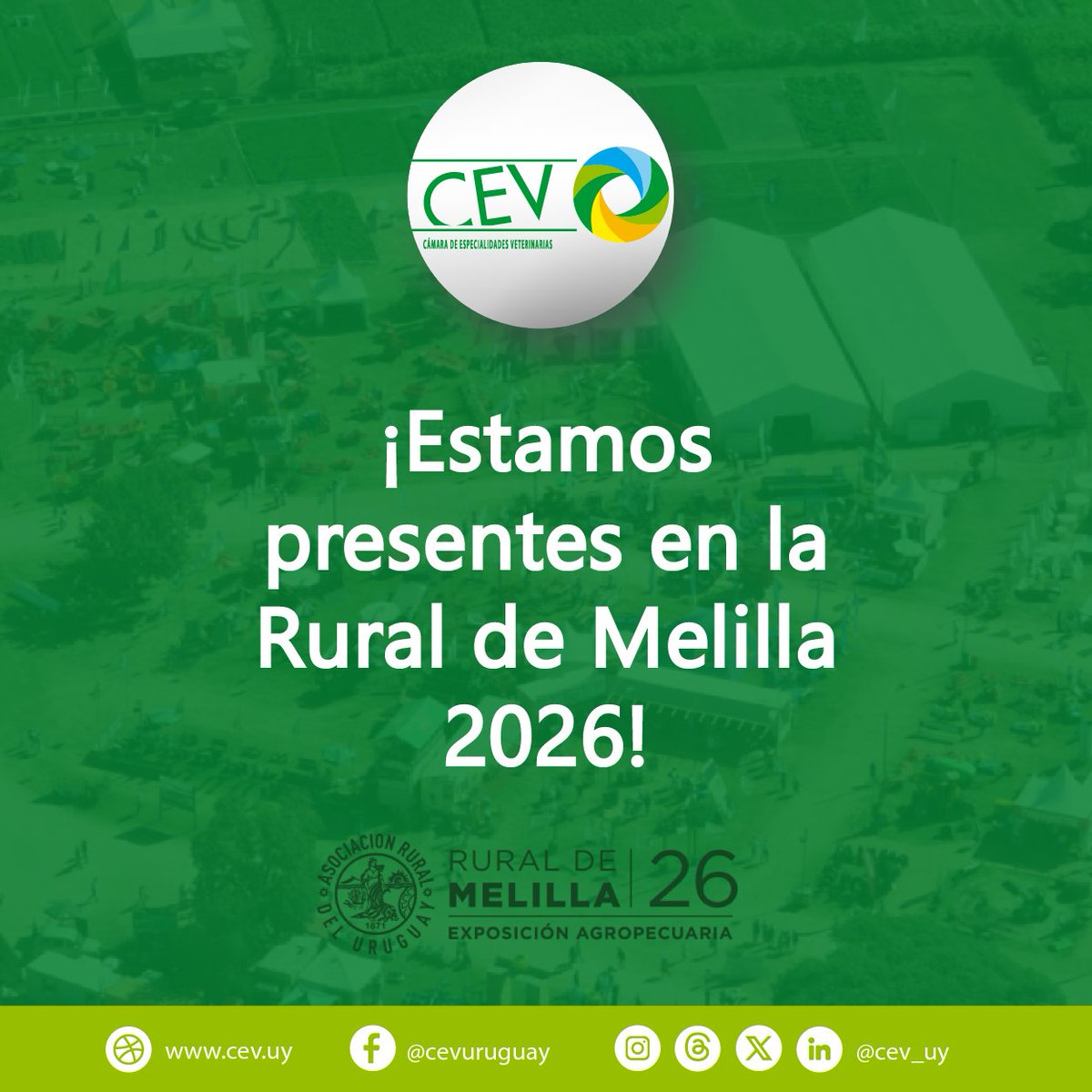 cev_uy's tweet photo. ¡Nos encontramos en la Expo Melilla! 🌿🐄

La CEV está presente en el stand de la Facultad de Veterinaria, donde estaremos mostrando cómo funciona el Plan CEV Ganadero, una iniciativa que impulsa la gestión responsable de envases de productos veterinarios en el medio rural.

Si estás recorriendo la muestra, acercate a conocer el plan, intercambiar ideas y conversar sobre cómo seguir fortaleciendo una producción ganadera más responsable.

📆 Del 16 al 19 de abril
📍 Te esperamos en el stand de la Facultad de Veterinaria.

#CEV #CEVenAcción #Veterinaria #ExpoMelilla @RuralDeMelilla @fvetuy