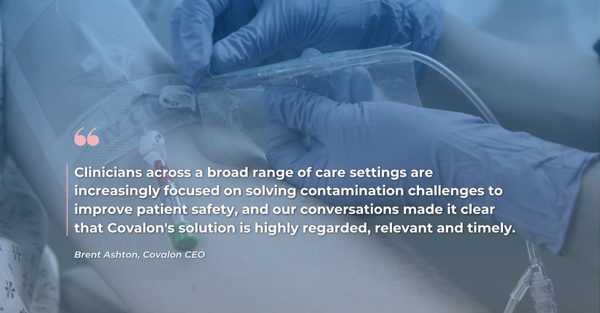 Covalon's tweet photo. Strong momentum for Covalon at INS &amp; SAWC—engaging clinicians, advancing partnerships, and spotlighting the urgent need to address IV contamination. Excited to see this topic featured at APIC &amp; AVA 2026 as awareness and demand for proven solutions grow.
#Nursing #VascularAccess https://t.co/sl7u9ZEwYO
