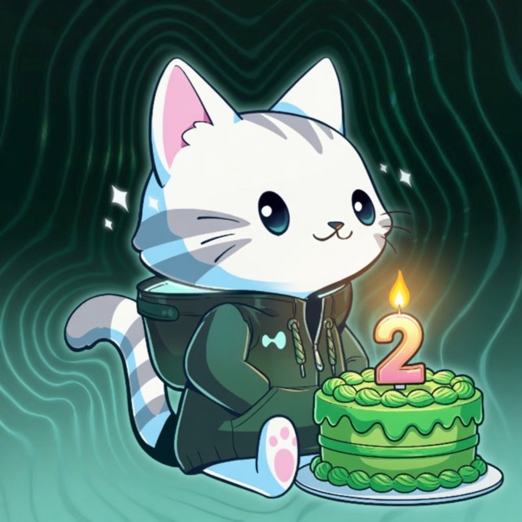 happy PURR day, marking the 2 year anniversary of spot on hyperliquid

thank you <a href="/tptrades/">TP</a> for the birthday pic
