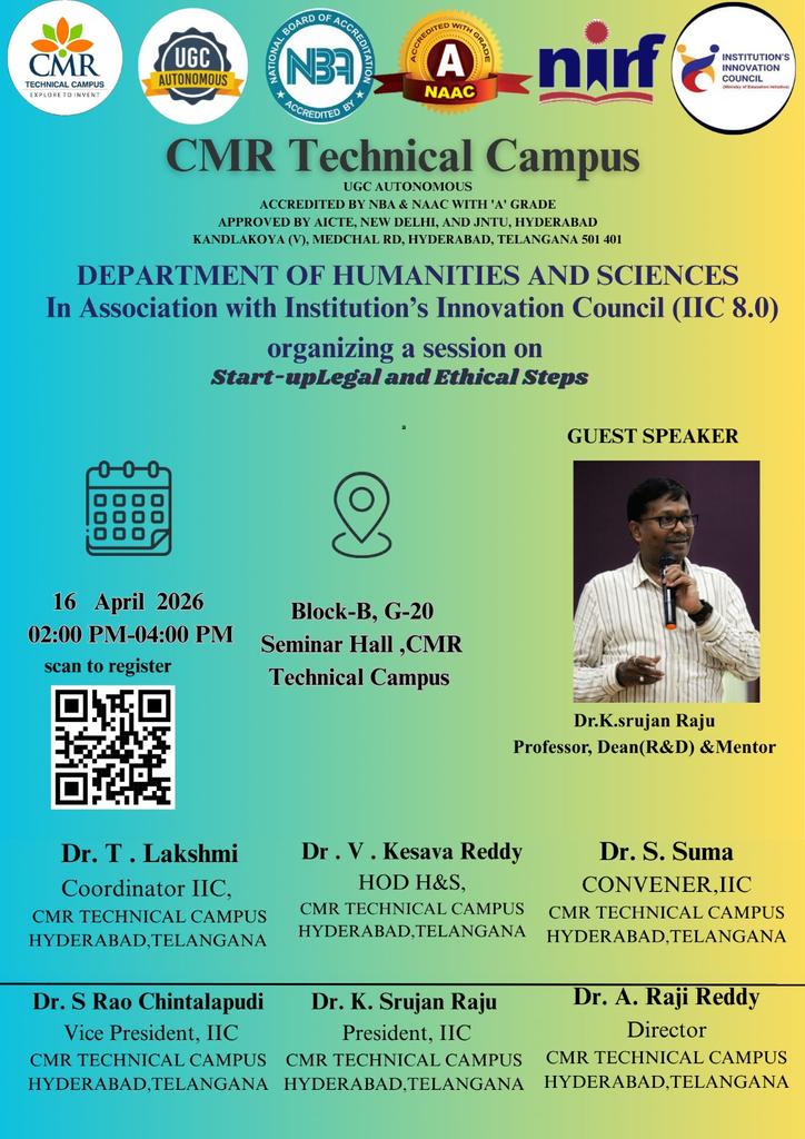 ICmrtc's tweet photo. @abhayjere @DrRPNishank @mhrd_innovation @ugc_india @AICTE_INDIA @CMRTCofficial https://t.co/rxO6bZUlqq