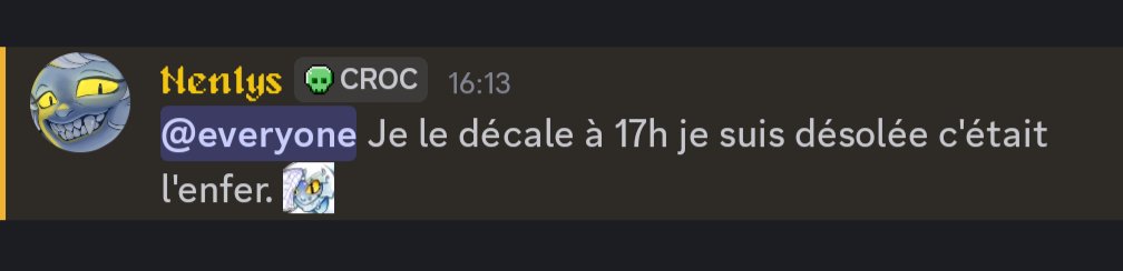 RDV 17h aujourd'hui finalement. 
Encore désolée c'était le parcours du combattant 
twitch.tv/nenlysthelamia