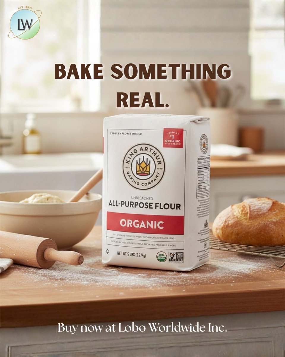 loboworldwide's tweet image. Bake better. Bake real. 🥖

King Arthur Organic Flour — now at Lobo Worldwide Inc.

#Baking #Organic