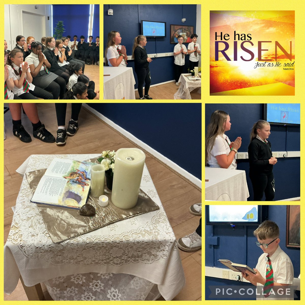 SJLCARDIFF's tweet image. Year 6 celebrated a beautiful Collective Worship this week focusing on the Resurrection of Jesus. #Heisrisen @CathEdService