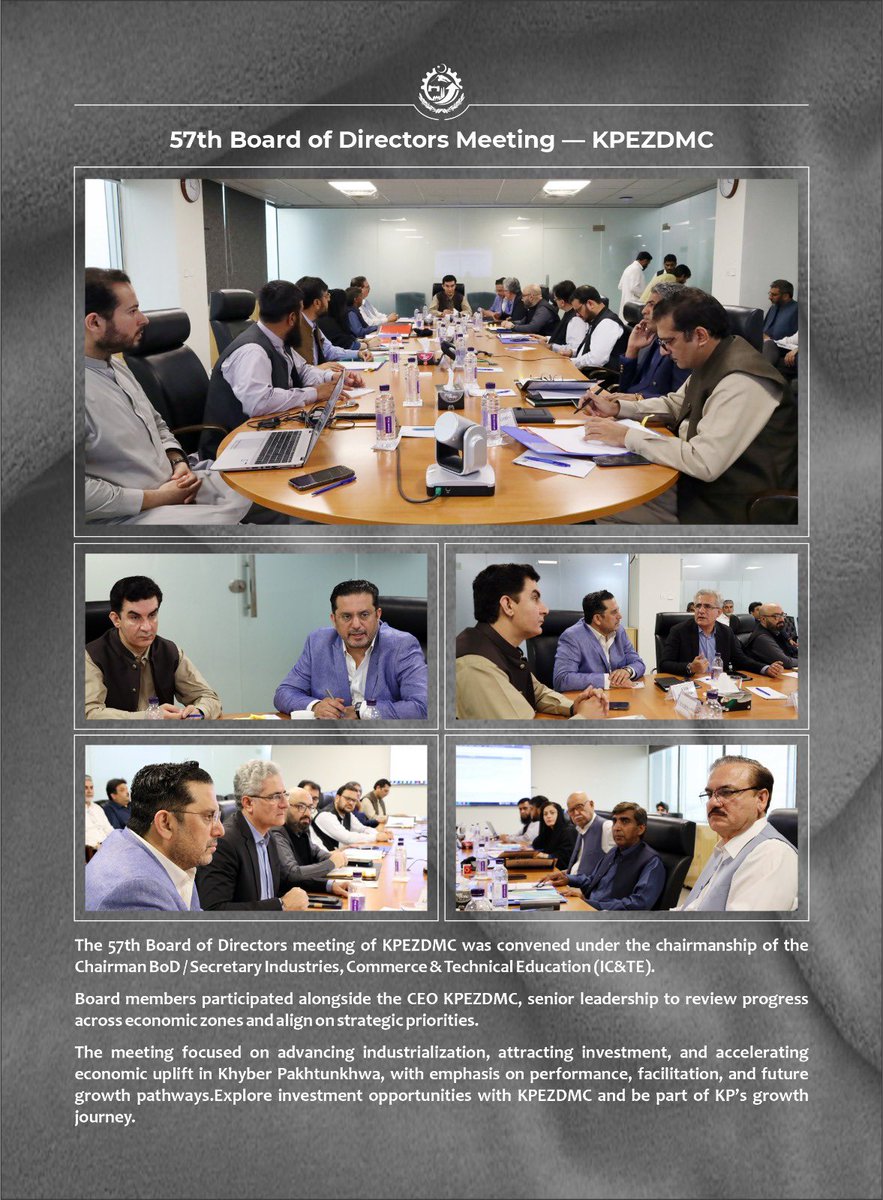 kpezdmc's tweet image. #KPEZDMC #BoDMeeting #Governance #Industrialization #Investment #KP #EconomicGrowth #EaseOfDoingBusiness