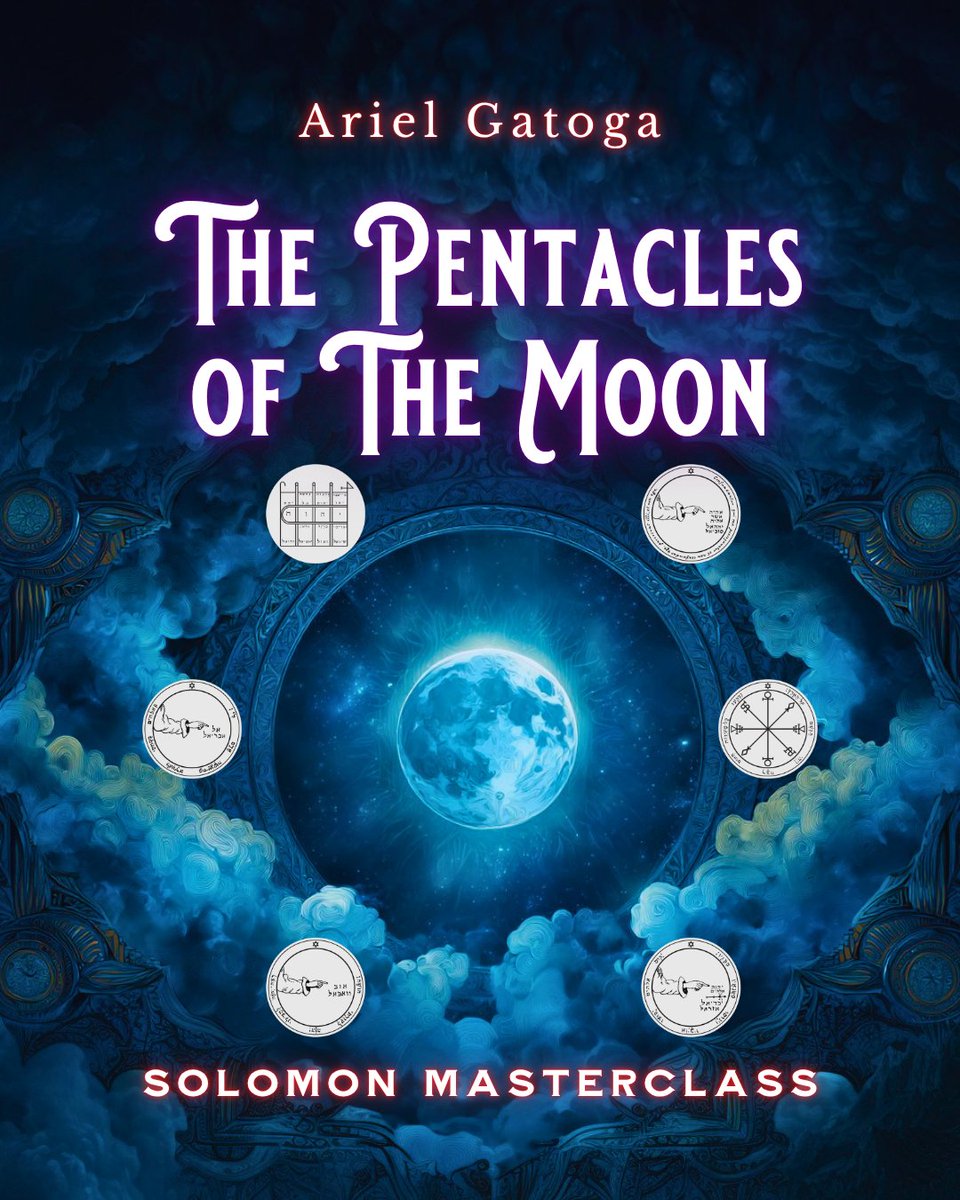ArielGatoga's tweet image. Discover the magic of the moon! 🌕 My new video, "Solomon Master Class: The Six Pentacles of the Moon," is now live! Learn about lunar pentacles, angelic energies, and how to use them for intuition and protection. Watch now: youtu.be/V_vKsBMxlGQ #Solomon #Magic #MoonMagic