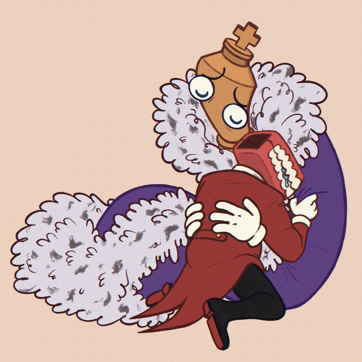 dammajammas's tweet image. what if they all hug and are happy forever 
#tadc #showtime #ribbonfloss #bowtie #chatterbox #bunnyteeth #royalteeth