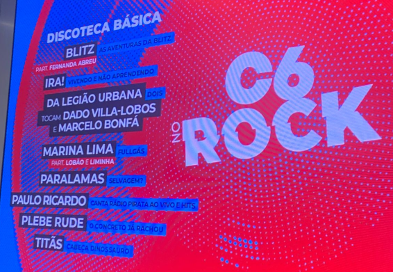 jnflesch's tweet photo. C6 NO ROCK!

Festival terá artistas tocando álbuns clássicos!

São Paulo - 22 e 23 de agosto (Parque Ibirapuera)

Line up:

Titãs
Marina Lima 
Paulo Ricardo 
Plebe Rude 
Ira! 
Legião Urbana
Blitz

+ Tributos a Cazuza e Rita Lee https://t.co/vSu4Z1V7YY