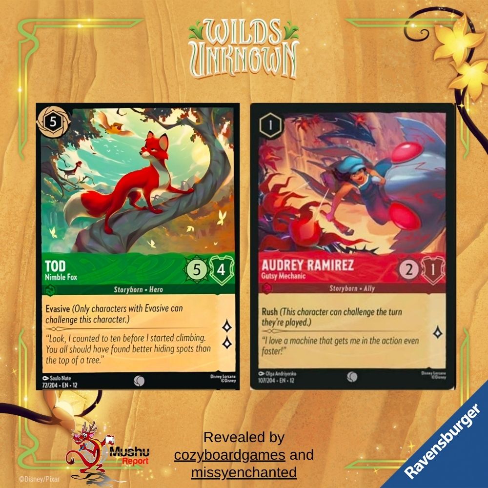 MushuReport's tweet photo. Here are today's reveals for Wilds Unknown!

https://t.co/aHiXU8we9y

#disneylorcana #wildsunknown https://t.co/6t7i2Qgwdk