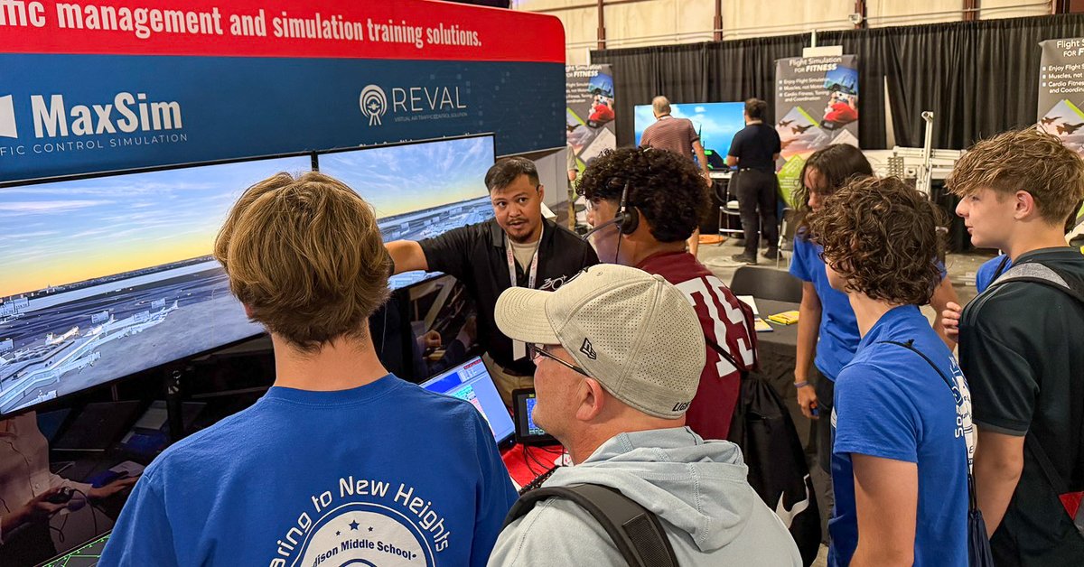 AdacelSystems's tweet photo. At @SunnFunFlyIn,  we’re giving attendees a hands-on look at the skills behind ATC with our MaxSim Tower Simulator and ATC training games.  If you're attending, stop by and see us in the Buehler Building. We'd love to introduce you (or a future controller) to the world of ATC. https://t.co/mNVDdEsHhr