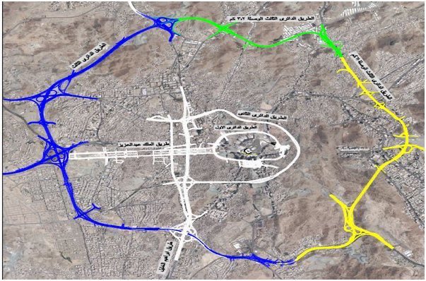 الهيئة الملكية لمدينة #مكة_المكرمة و #المشاعر_المقدسة :
تواصل أعمال إنشاء الطريق #الدائري_الثالث  بطول إجمالي يبلغ 30 كم.

يتكوّن المشروع من 6 أجزاء:

- 3 أجزاء مكتملة
- جزءان قيد التنفيذ
- جزء في مرحلة الطرح

يضم 4 تقاطعات مكتملة : الخنساء، التنعيم، شارع الحج، وطريق الأمير متعب.