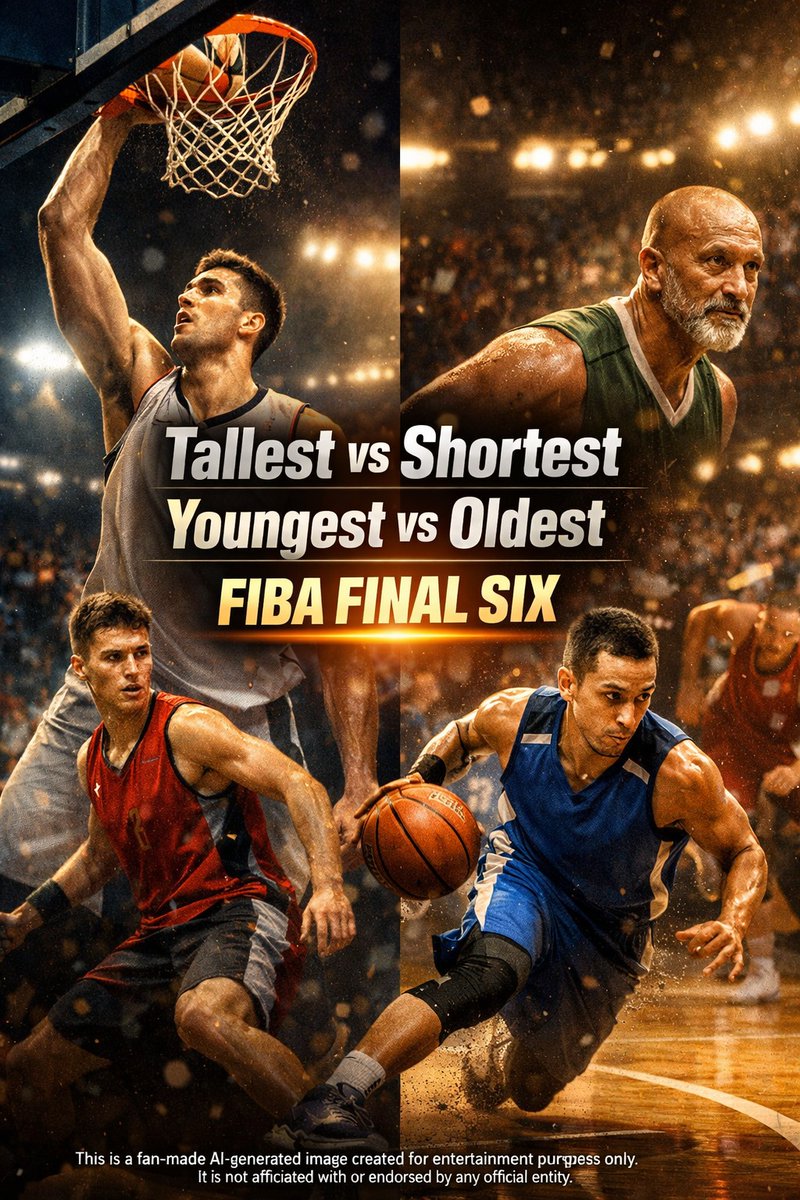 CrackBust's tweet image. Tall, Tiny, Young, and Legendary: Meet the Most Fascinating Players at FIBA Final Six #FIBA #BasketballStories #FinalSix #SportsInsights #BasketballLife #AthleteJourney #SportsAnalysis #BasketballCulture #GameOfHeights #YouthVsExperience