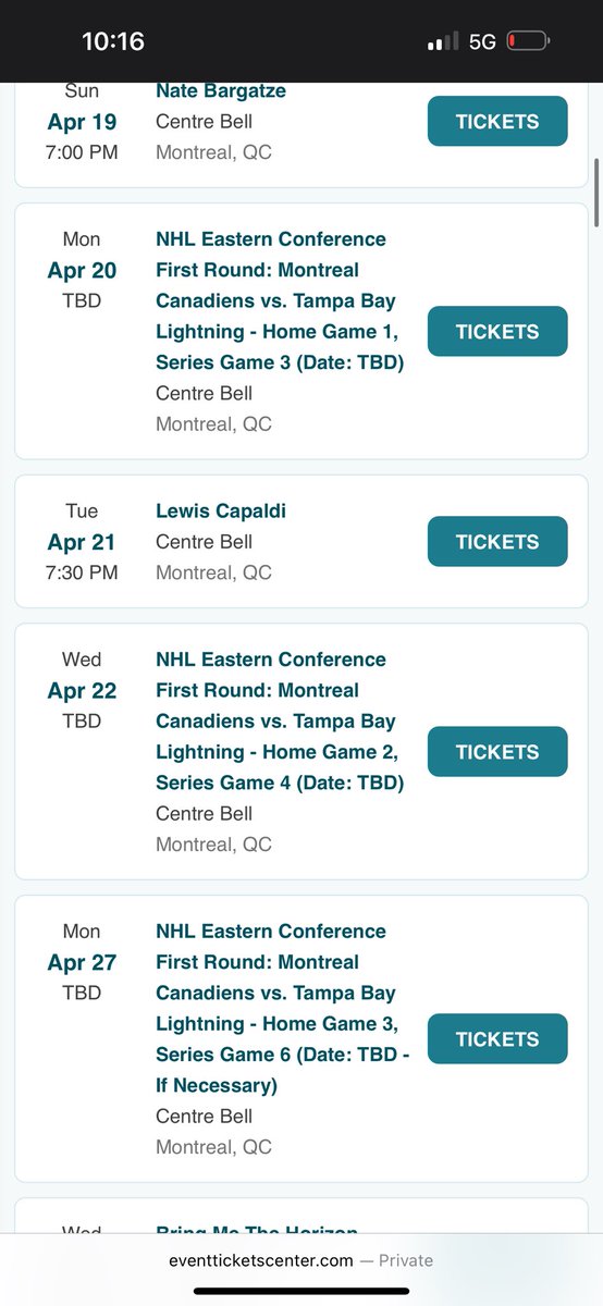 katiekooksmtl's tweet photo. @MurphysLaw74 Why is this on the Bell Centre schedule 🤔🤔 https://t.co/fLO4v5VFas