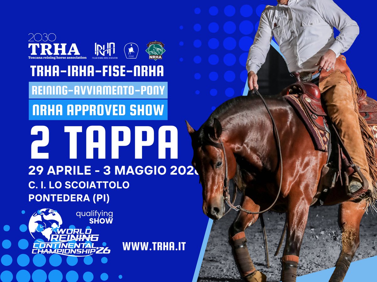 trhareining's tweet image. 💥 #PAGAMENTI 💥
2 tappa WRCC-TRHA-IRHA-FISE-NRHA 2026

#METODI DI #PAGAMENTO
👇👇👇
trha.it/campionato-reg…

#Reining #ToscanaReining #TrhaReining