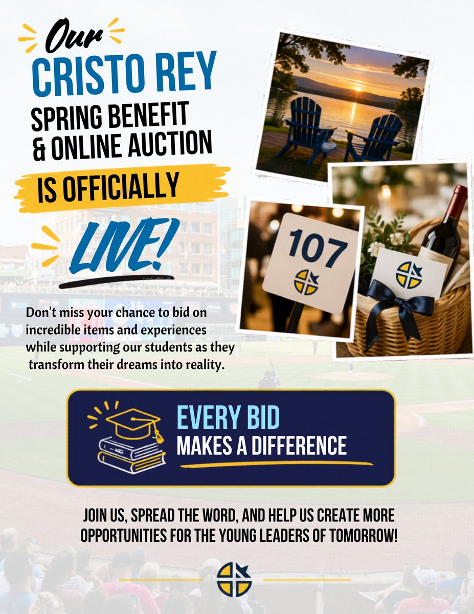 cristoreyrt's tweet image. Our Cristo Rey RT Spring Benefit &amp;amp; Online Auction is officially LIVE! 🎉

Head to 32auctions.com/CristoReyofHope to make a bid! 

#CristoReyRT #TheSchoolThatWorks #Durham