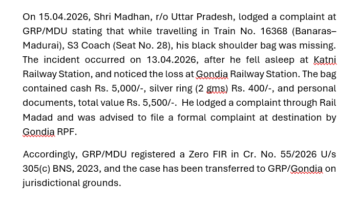 RPF MADURAI DIVISION tweet media