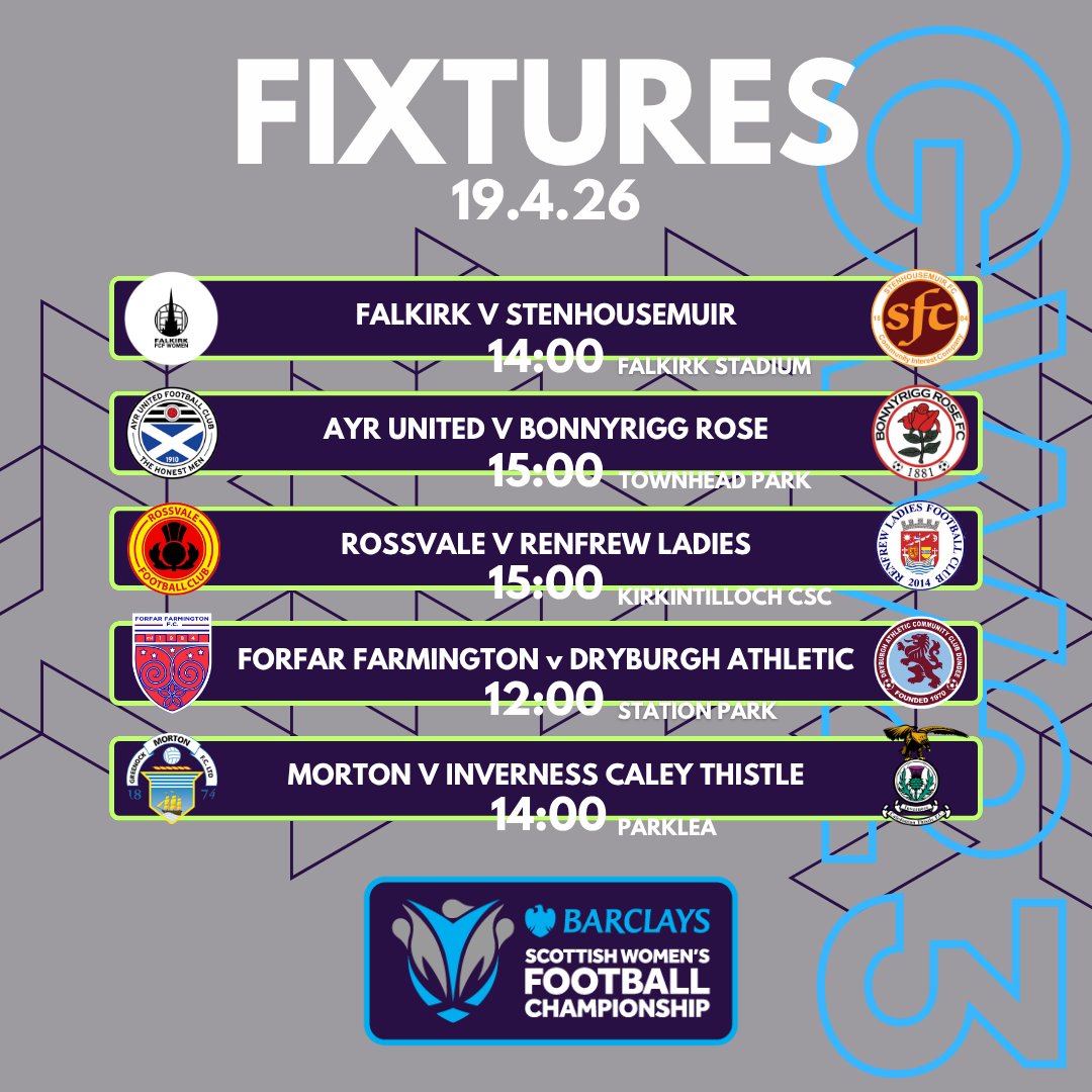 SWFChampionship's tweet image. FIXTURES | BARCLAYS CHAMPIONSHIP

You've heard from the captains, now it's crunch time, as the post-split Barclays Scottish Women's Championship gets underway on Sunday! #BeTheDifference