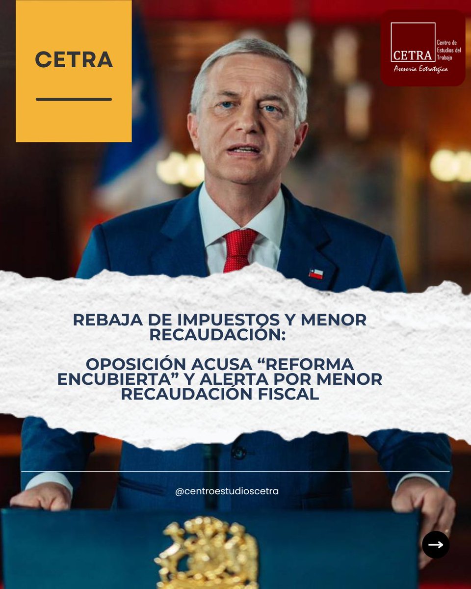 Cetra_Trabajo's tweet photo. 🔴 CETRA | Rebaja de impuestos y menor recaudación: Oposición acusa “reforma encubierta” y alerta  ❌ menor recaudación fiscal.🚨
Abro hilo 🧵 https://t.co/w4ZWfJzioE