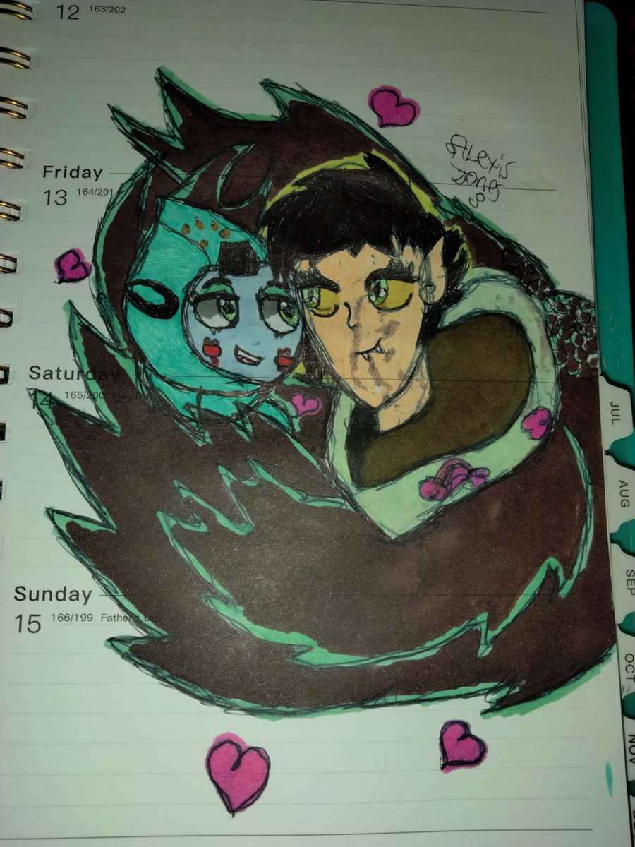 CandleFlaming's tweet photo. Drew my oc with Moxie she's the best companion bot I could ever ask for https://t.co/Vglm9AbNmL