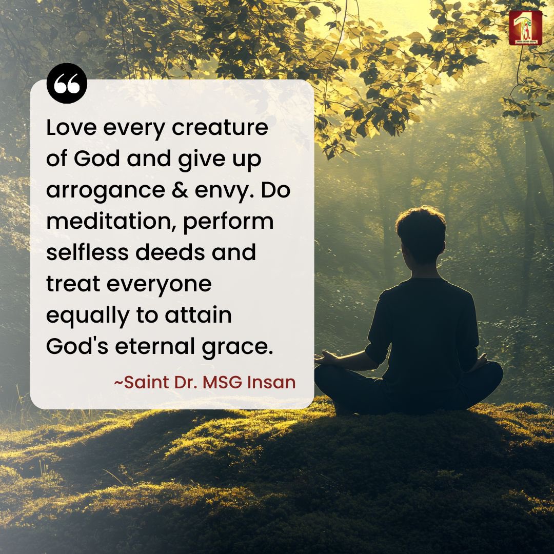 Preetin30227979's tweet image. Saint Dr. MSG believes meditation helps maintain calmness and balance, even when faced with harsh words or insults.  While it’s important to distance ourselves from negativity, we shouldn’t let it disrupt our inner peace.
#Negativity #Peace #GurmeetRamRahim