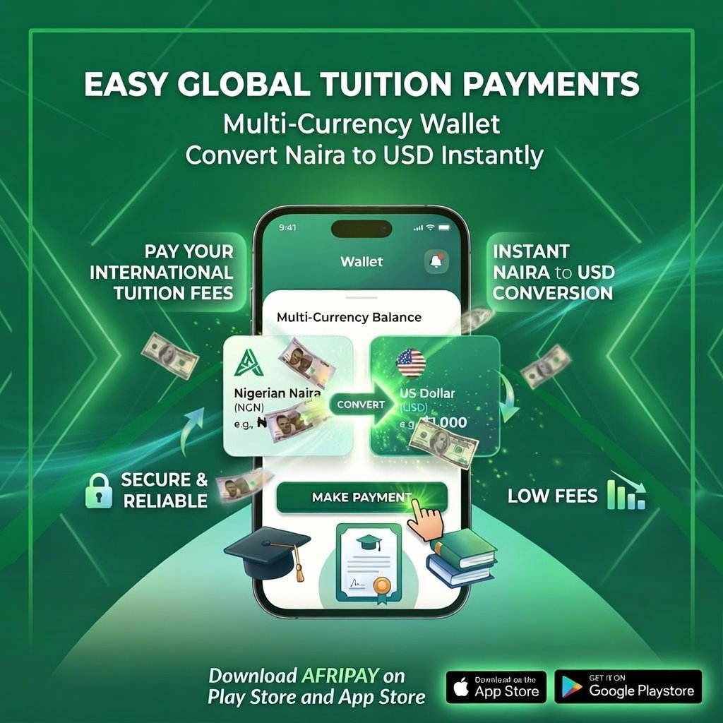 goafripay's tweet photo. Dreaming of studying abroad but tired of high fees and complex payments? 🌍✈️
AfriPay makes it easy with:
💱 Multi-currency wallets
💸 Instant student loans
📉 Low-cost global payments
Stop worrying about finances and start focusing on your future. 🎓✨
Check the link in our bio https://t.co/kZ3zGqirAZ
