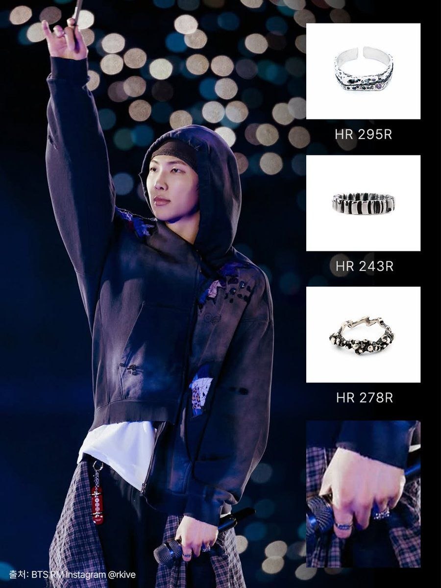 100YOUNGFOREVER's tweet photo. PUBLICACIÓN OFICIAL DE HARANG EN IG
Los anillos que #RM usó durante el concierto de #BTS "#ARIRANG di #GOYANG" fueron fabricados por la empresa de joyería #HARANG Jewelry.
*HARANG Jewelry es una marca coreana de joyería artesanal hecha con piedras naturales y plata. https://t.co/qdLgUlMyb9
