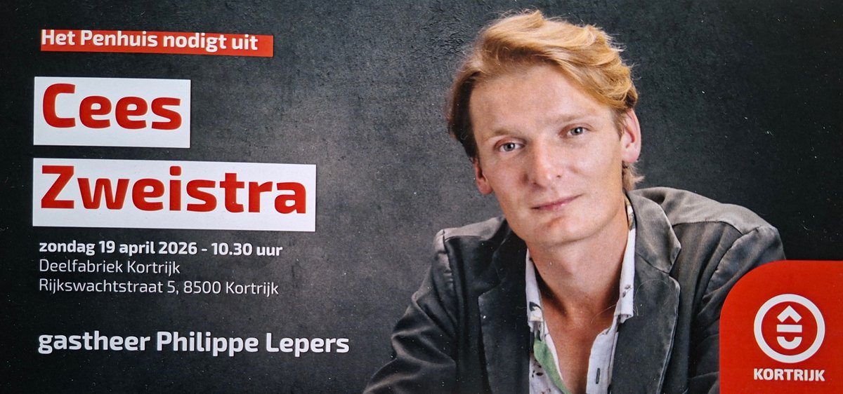 Komende zondag 19 april 26 ontvangen we in Het Penhuis de Nederlandse filosoof CEES ZWEISTRA. Mis deze ontmoeting niet! Gastheer is Philippe Lepers. Deelfabriek 10:30 u...