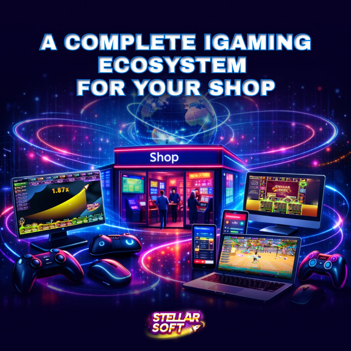StellarSofts's tweet photo. What makes a betting shop a place where players actually want to stay? 
At Stellar Bets, we’ve been thinking about this from both a product and operational perspective - and designed what we believe is an optimal retail environment for sustainable performance and player engagement. 

So, what defines shops cooperating with Stellar Bets?
• Branded, purpose-built equipment that creates a consistent and recognisable experience 
• Homeplay - a feature designed to expand engagement and allow more players to participate simultaneously 
• Unique in-house developed games tailored for local market preferences 
• Smart RTP management tools that support stable revenue and centralized control across locations

Interested in building a retail ecosystem where experience, technology, and performance work together? 
Feel free to reach out 📩 info@stellar-bets.com