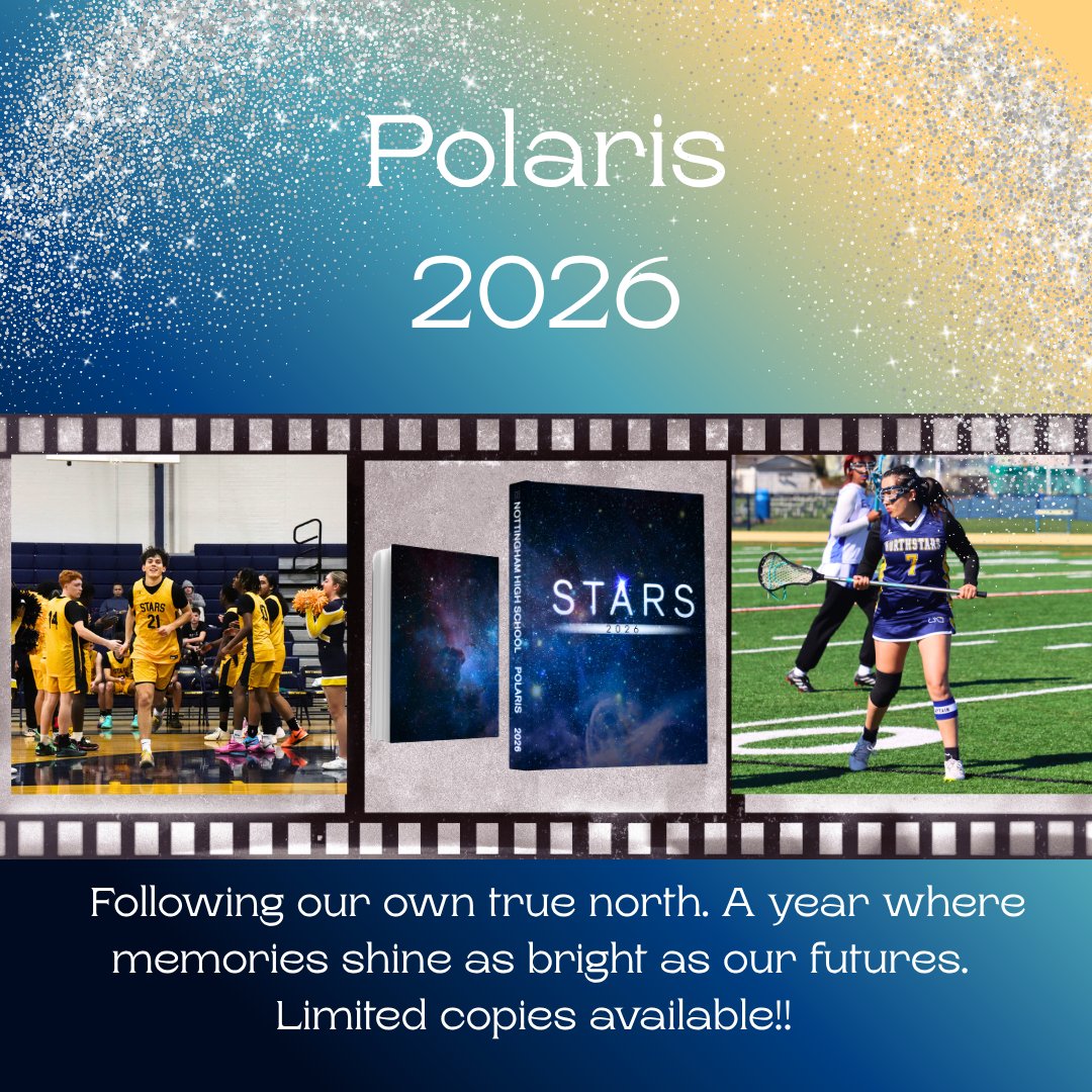 HTSD_Nottingham's tweet photo. Polaris 2026: following our own true North. A year where memories shine as bright as our futures.
Limited copies available!
 #aprilweek1 @Jostens @JostensInc #15774 https://t.co/wJpblUJKS4