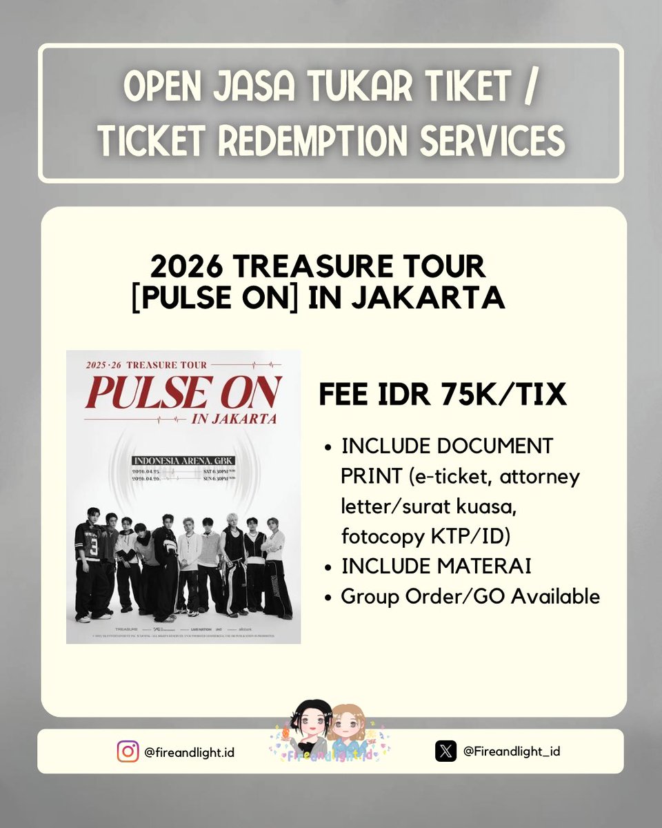 FAL.ID JASTIP TIKET KONSER / TICKETING SERVICE tweet media