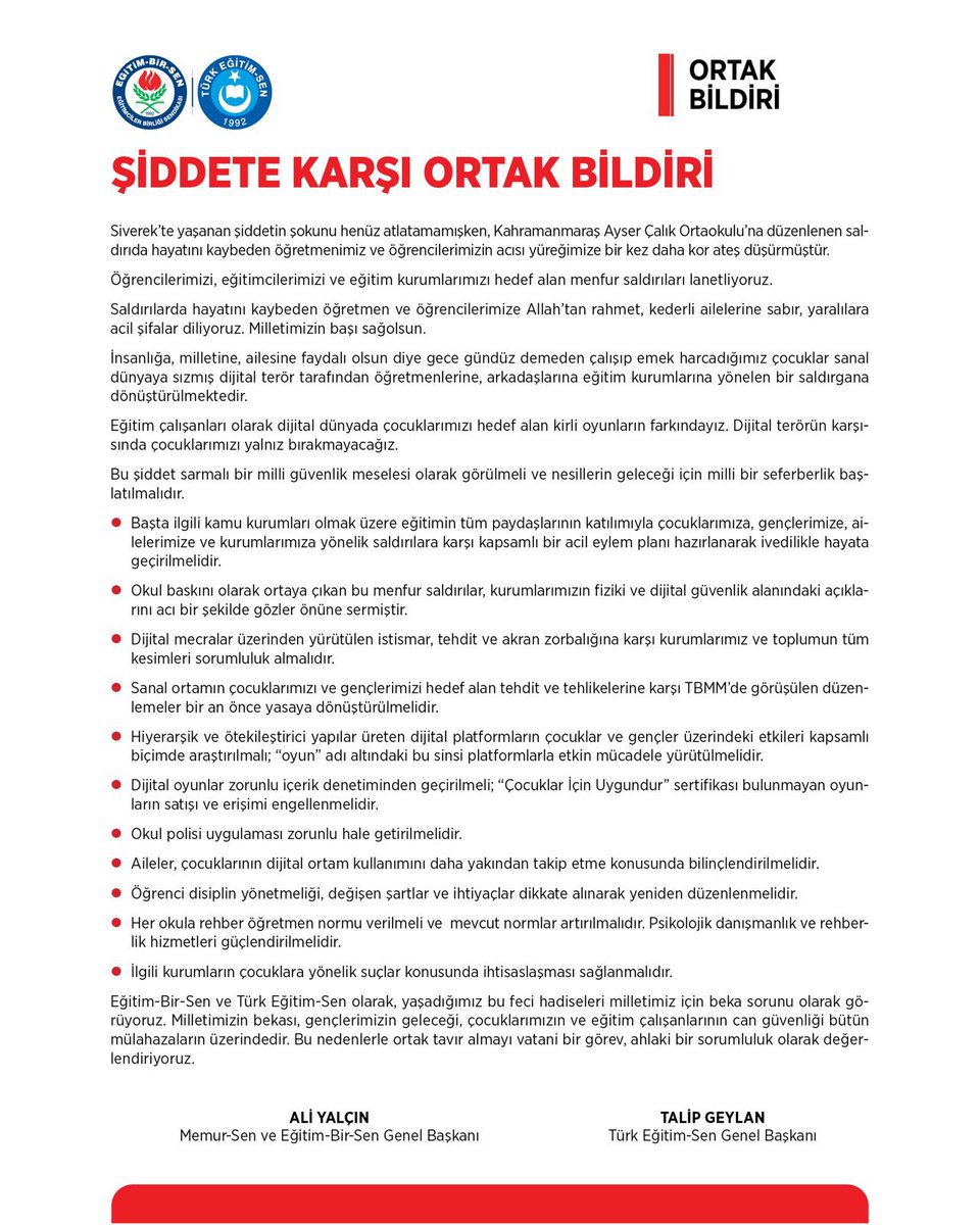 Türk Eğitim Sen tweet media