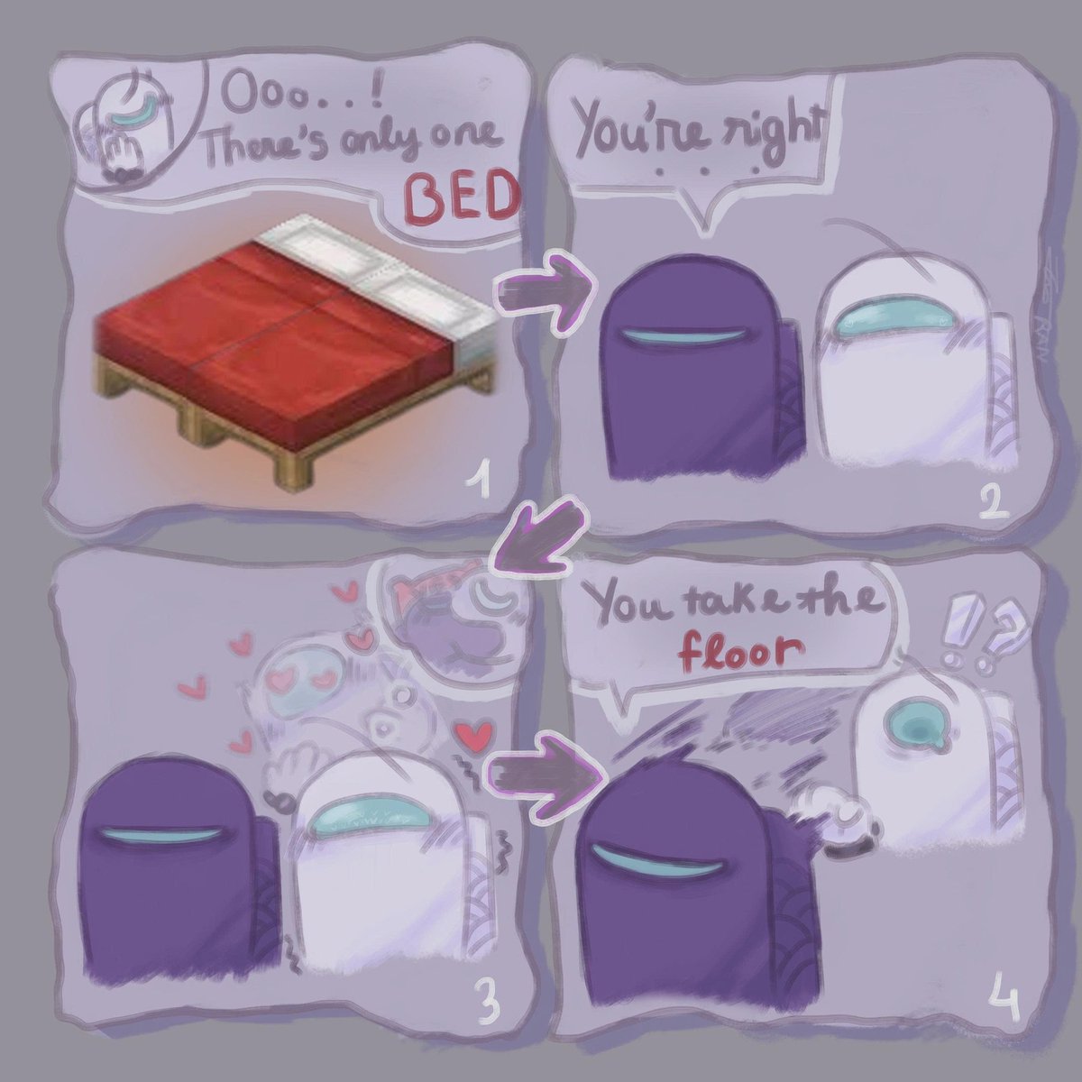 RuAizaNiiiRAN's tweet image. It looks like Purple won’t change his mind
Purple x White
#PurplexWhite #amongus #rodamrix