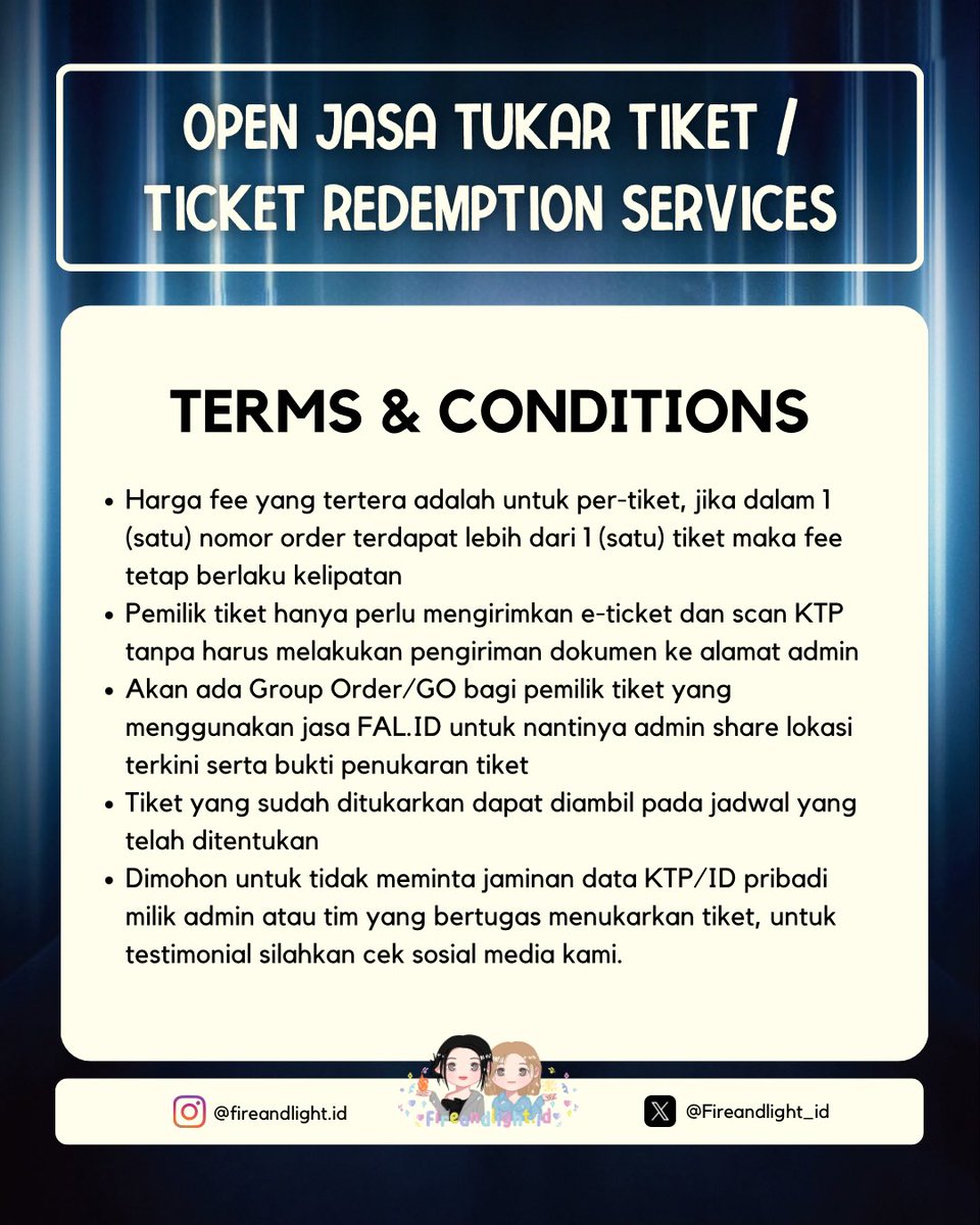 FAL.ID JASTIP TIKET KONSER / TICKETING SERVICE tweet media