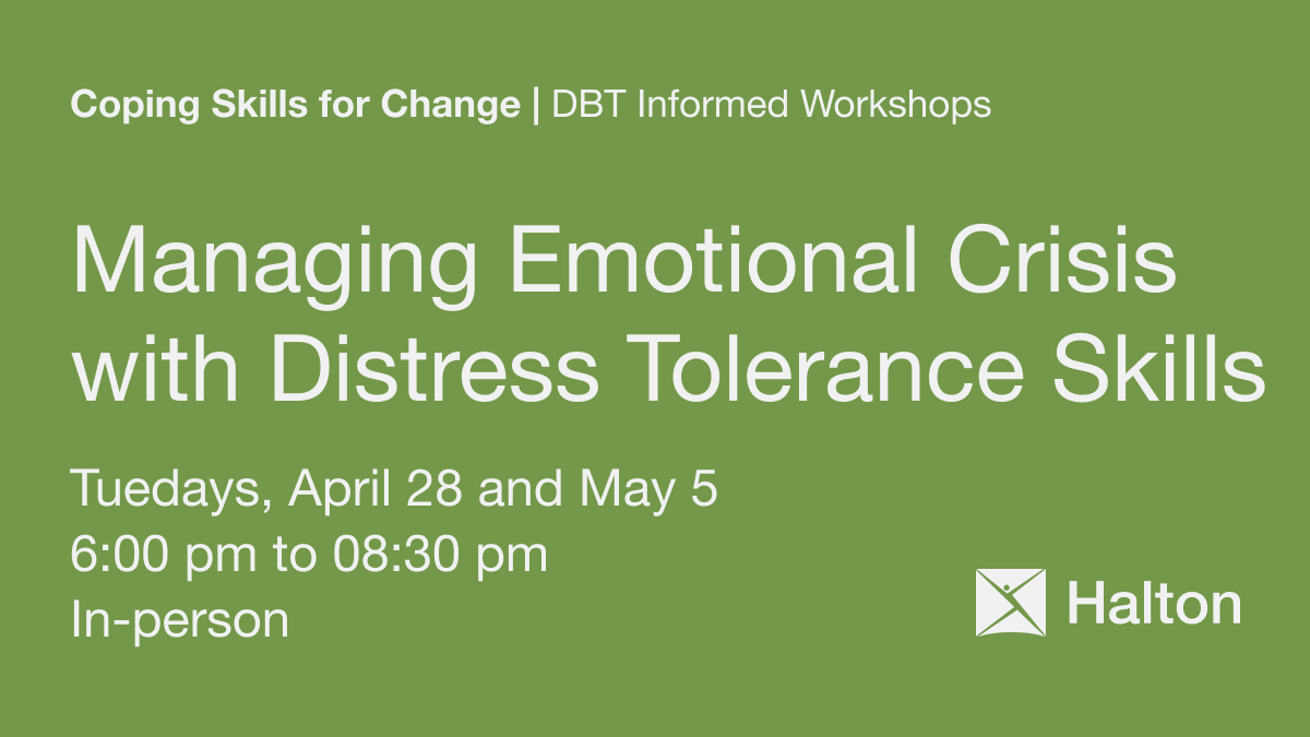 cmhahalton's tweet image. Join CMHA Halton’s Coping Skills for Change Workshop Series: Managing Emotional Crisis with Distress Tolerance Skills
Tuesdays, Apr 28 &amp;amp; May 5 | 6:00–8:30 pm
In-Person
Register ow.ly/XnjB50YKoIf

#CMHAHalton #CopingSkills #MentalHealthMatters #Resilience #CommunityWellness