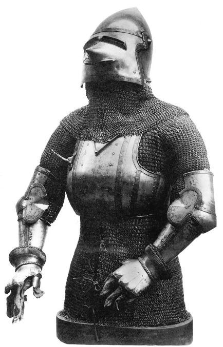 The example on the left is fine

Yes, the stomach is exposed, but the lower back is also unrestricted and this will come with some MAJOR mobility.

Give it some mail, and you're as armored as some knights were.