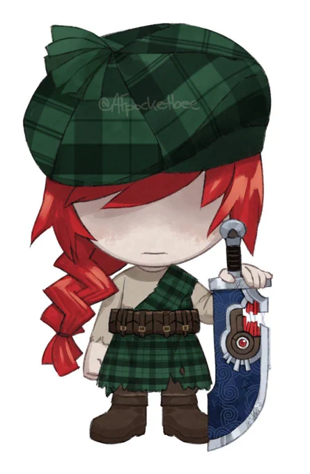 Chibi comms of 's characters Barra and Crana. Loved making that hat! #chibicommissions