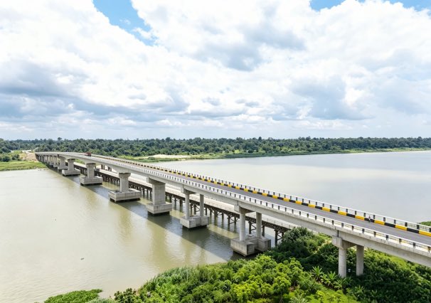 The Angiama-Oporoma bridge in Bayelsa State, built by CCECC Nigeria, has been completed and opened to traffic. The 630m bridge across the Nun River improves connectivity between Yenagoa and Southern Ijaw, replacing ferry transport and enhancing travel and freight efficiency.