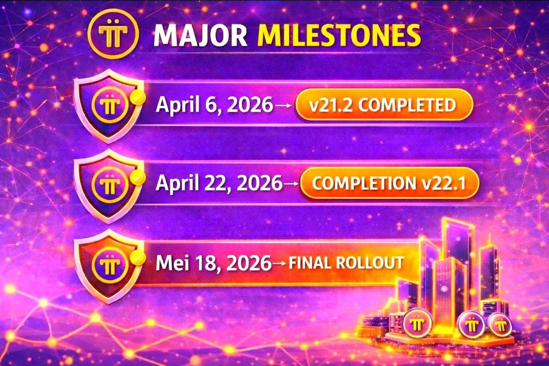✍ 简短总结：

🔥 v21.2 → 稳定化与基础（稳定性与准备） - 已完成 ✅

🔥 v22.1 → 交易效率 + 优质代币规则（效率 + 治理）

🔥 v23.0 → 智能合约 &amp; Web3 生态系统（完整功能 &amp; 实用性）

#PiNetwork