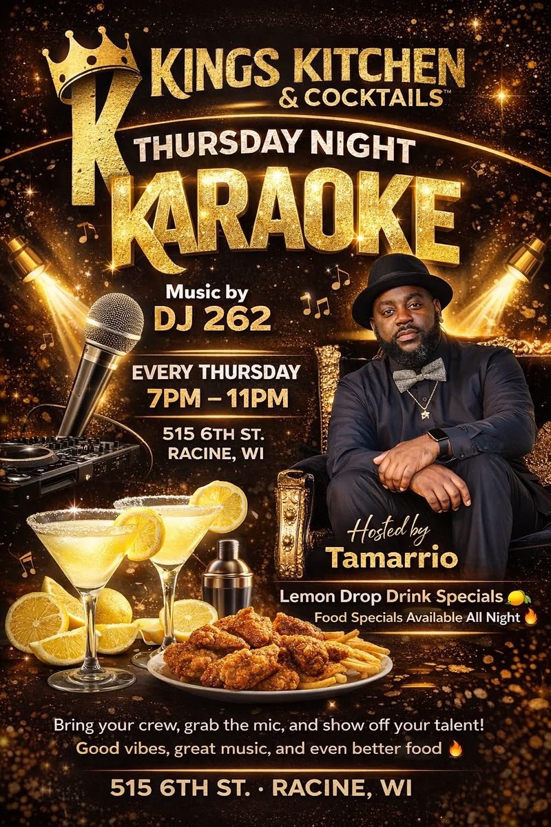 djmr262's tweet photo. TONIGHT KARAOKE 🎤AS USUAL AT KONGS KITCHEN &amp; COCKTAILS 7pm-11pm https://t.co/rkhd2lTlUR