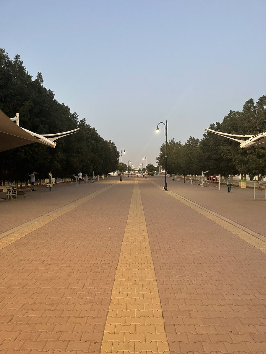 الممشى في شارع #التحليه في #جده..

من أفضل الممارسات..

- مساحة متوسطة معقولة..

- تشجير ورعاية..

- مساحة رياضية عامة بتجهيزاتها..

- مصليات منتشرة على طول المسار..

فكرة حلوة تشجع على الرياضة والتخفيف..

شكراً <a href="/JeddahAmanah/">أمانة محافظة جدة</a> 

#حياه #مجتمع #صحه #رياضه