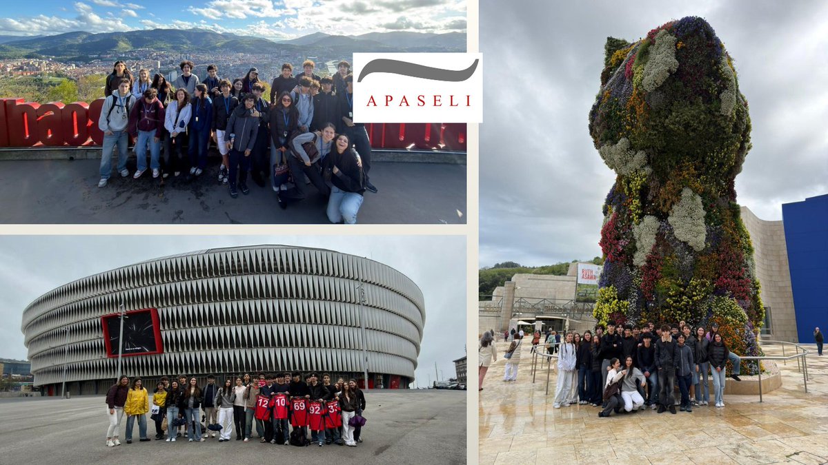 ApaseliLyceeSGL's tweet photo. Hoy regresan a casa los alumnos de Première de la #Secciónespañola. Han vivido una experiencia inolvidable en Bilbao. Un viaje lleno de cultura, historia y diversión para descubrir la riqueza del País Vasco.
#LycéeInternational #Apaseli #SaintGermainEnLaye @SIEstgermain https://t.co/dOsEC1ucwE