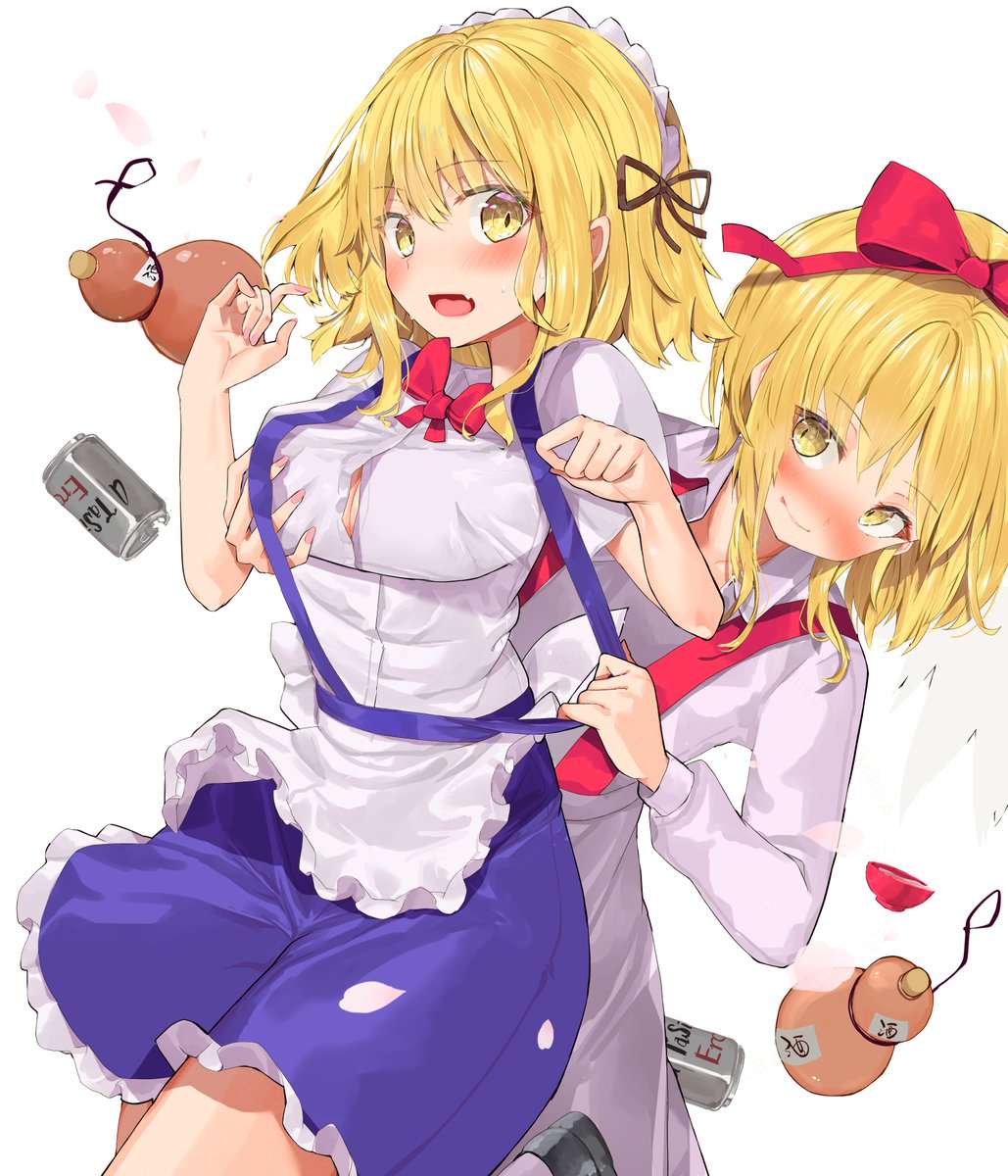 酔っ払って夢月にイタズラする幻月 