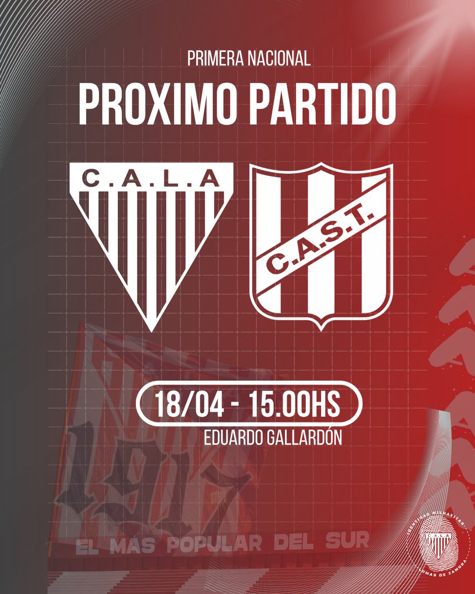 PRÓXIMO PARTIDO 📌 #LosAndes estará Recibiendo a #Santelmo

⚽ 10ma Fecha Zona A
🆚 <a href="/clubsantelmo/">Club Atlético San Telmo</a>
🗓 Sabado 18/04
🕙 15:00hs
🏟 Estadio Eduardo Gallardón 

#identidadmilrayitas🇦🇹
#primeraNacional