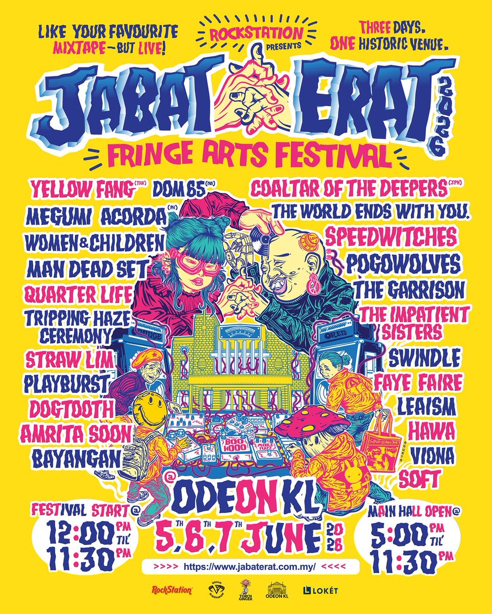 xallehrazax's tweet photo. JABAT ERAT FRINGE ARTS FESTIVAL

🗓️ 5, 6, 7 June 2026
📍 Odeon Kuala Lumpur

🎟️ RM118 to RM238
🔗 https://t.co/9O100QgQOh https://t.co/HfGU1JtKEW