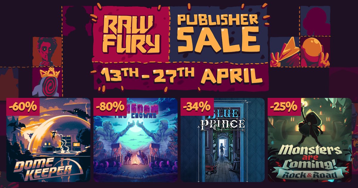 Boosteroid_main's tweet image. Raw Fury publisher sale - April 13-27

Raw Fury sale is live on Steam, with discounts from 10% up to 90%.
It’s a good time to pick up titles like Dome Keeper, Kingdom Two Crowns, or Blue Prince.

Grab the game while it’s on sale and play it on Boosteroid ☄️

#boosteroid #games