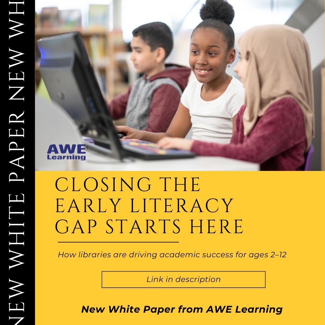 Only 1 in 3 students read at grade level 📉

Libraries can help change that 📚

Our new white paper breaks down how early learning + structured digital experiences can support real outcomes for kids ages 2–12 👧👦

📄 Read more: awelearning.com/whitepaper-q2-…