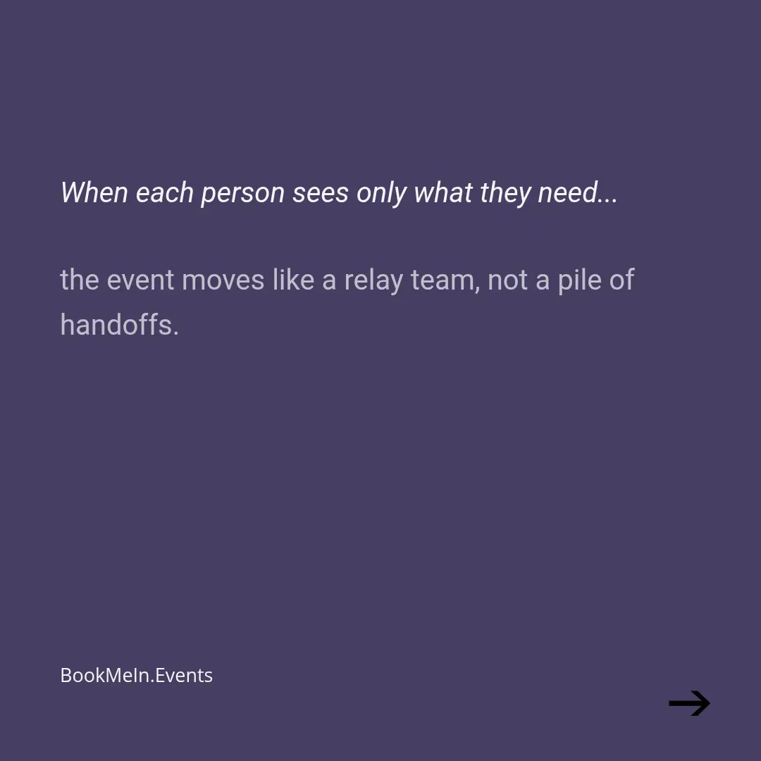 bookmeinevents's tweet image. What would your event team do with less chasing and more clarity?

Get Started for Free at bookmein.events

#EventManagement #EventPlanning #TeamWorkflow #BookMeInEvents #EventSuccess