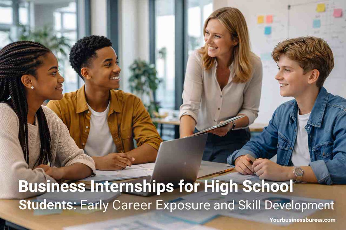 YourBizBureau's tweet image. Business Internships for High School Students: Early Career Exposure, and Skill Development
yourbusinessbureau.com/.../business-i…
#businessinternships #highschoolstudents #CareerExploration #StudentSuccess #futureprofessional #contentcreator #writeforus