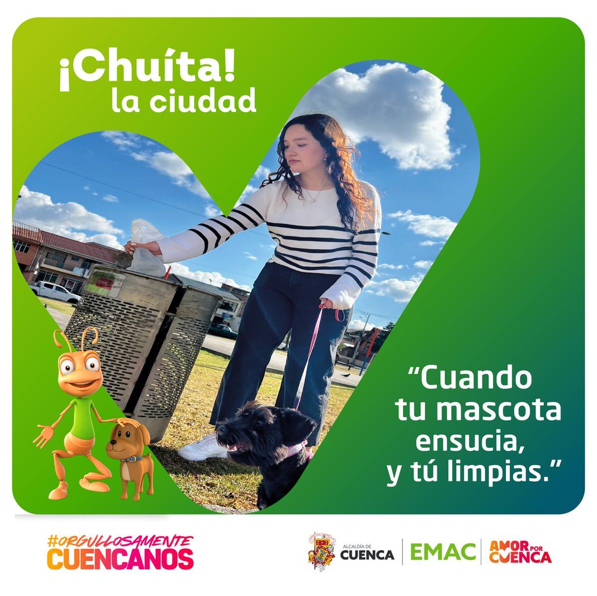 emac_ep's tweet photo. El amor por tu mascota también se nota en la ciudad 🐾💚
Cuando recoges sus desechos, mantienes limpio el espacio de todos.
Un gesto simple que hace la diferencia cada día.
Sigamos cuidando juntos Cuenca.

#AmorPorCuenca ❤️💛

@czamoramatute 
@MunicipioCuenca https://t.co/MMLIi7T4h4