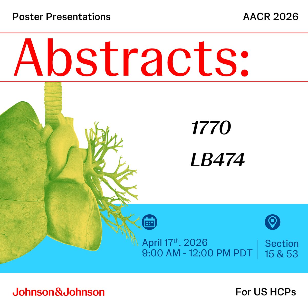 JJ_IMMedAffairs's tweet image. For US #HCPs at #AACR26, click below to view #LungCancer posters from J&amp;amp;J in-person or online.​ 

congresshub.com/Oncology/AACR2…